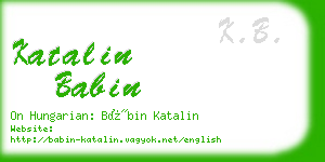 katalin babin business card